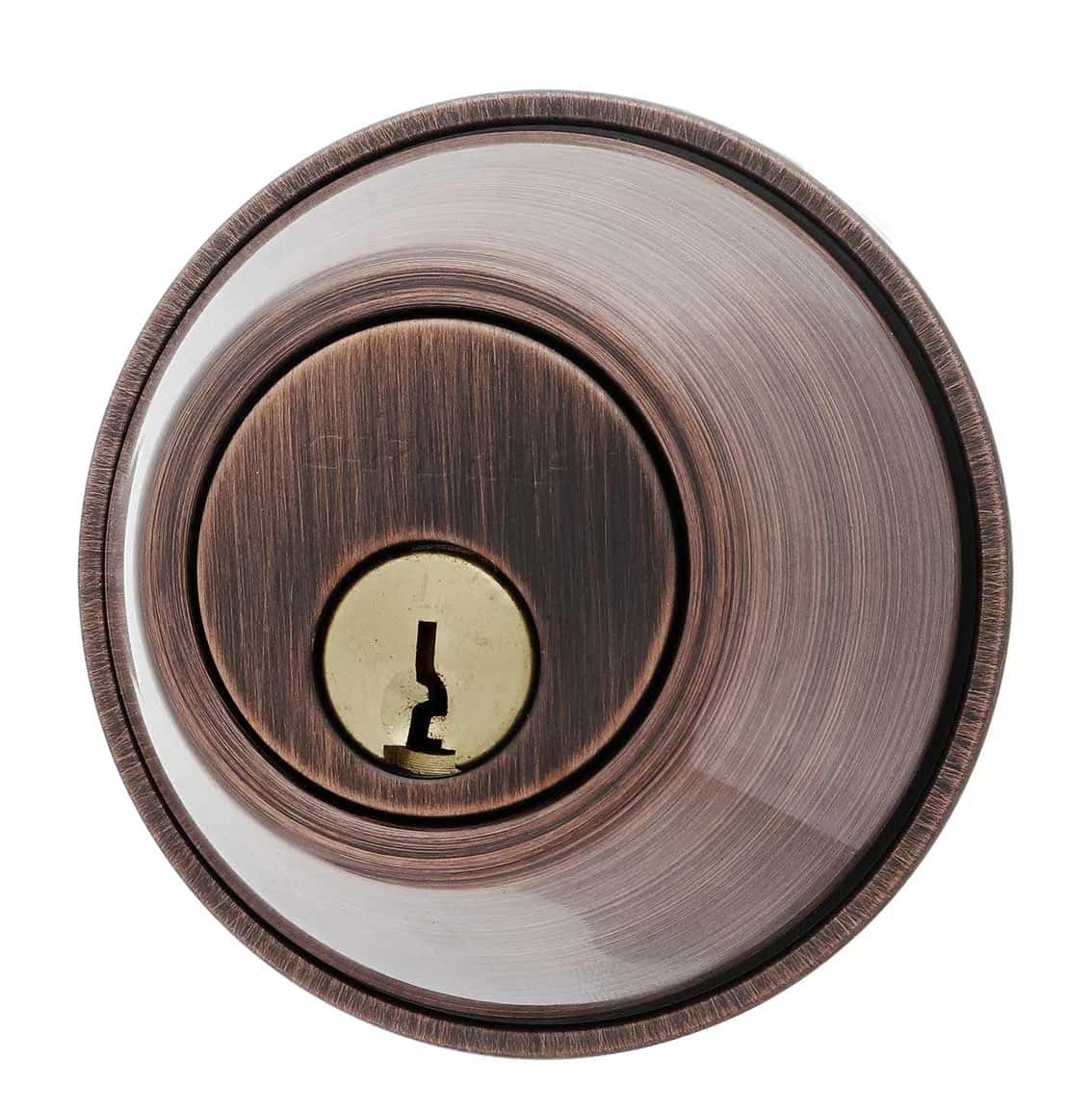 Bronze deadbolt lock hardware