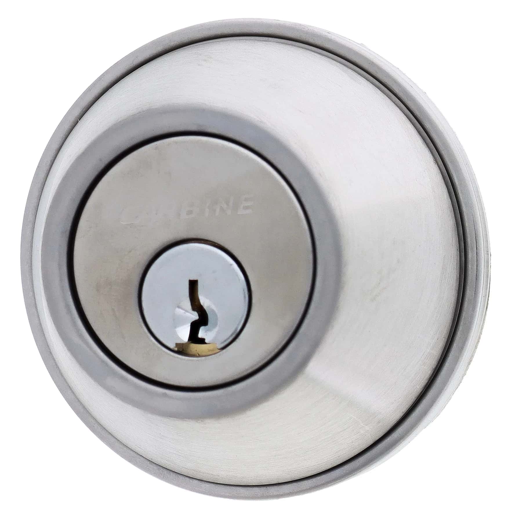 Satin stainless steel deadbolt lock hardware