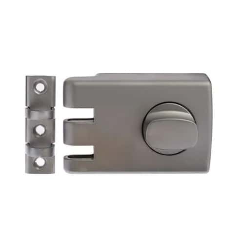Keyless satin steel deadlock hardware