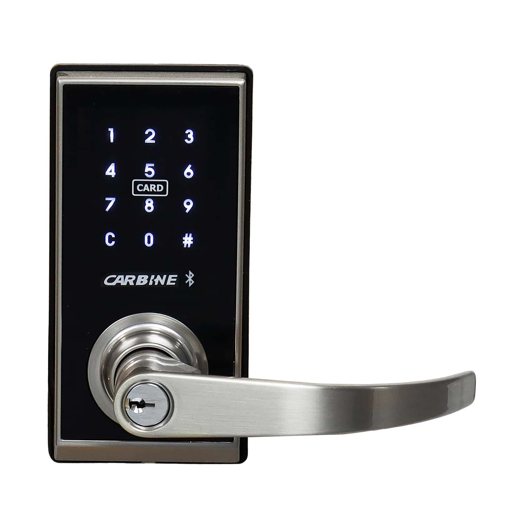 Silver electronic latch lock hardware