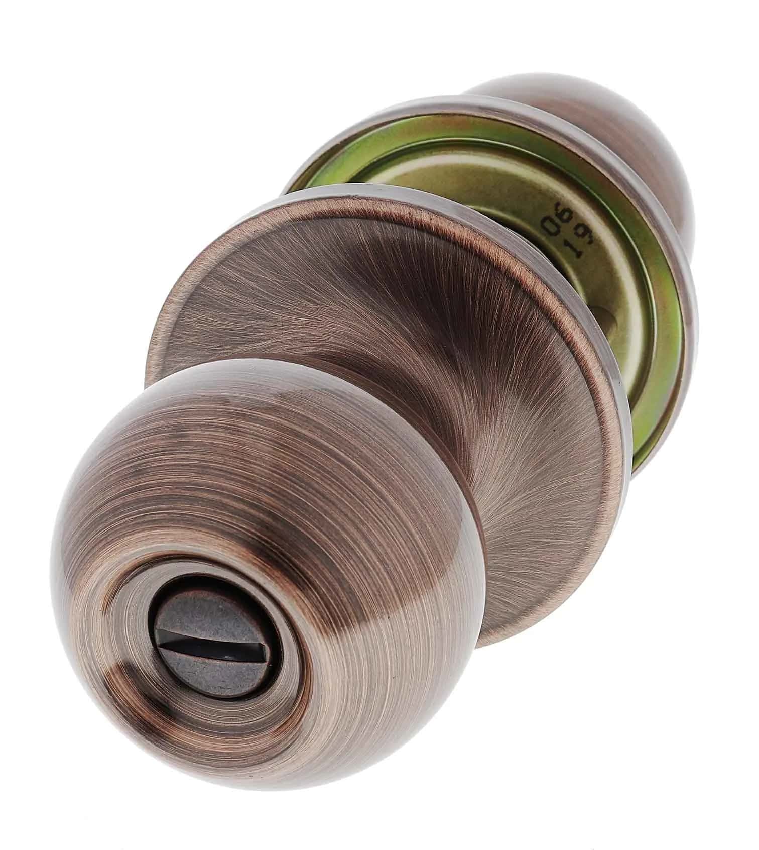 Antique bronze privacy doorknob hardware