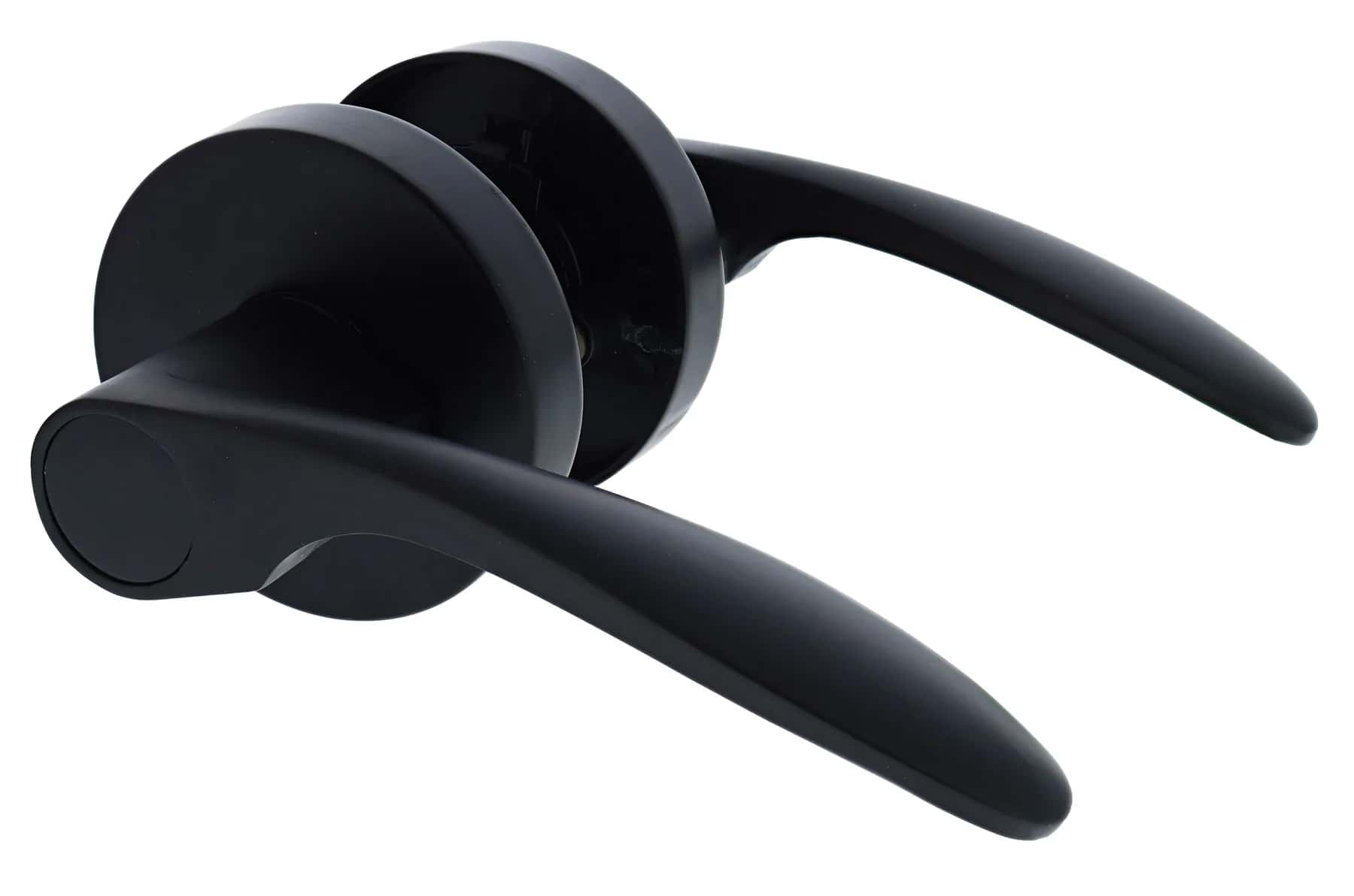 Matte black Nidus passage lever hardware