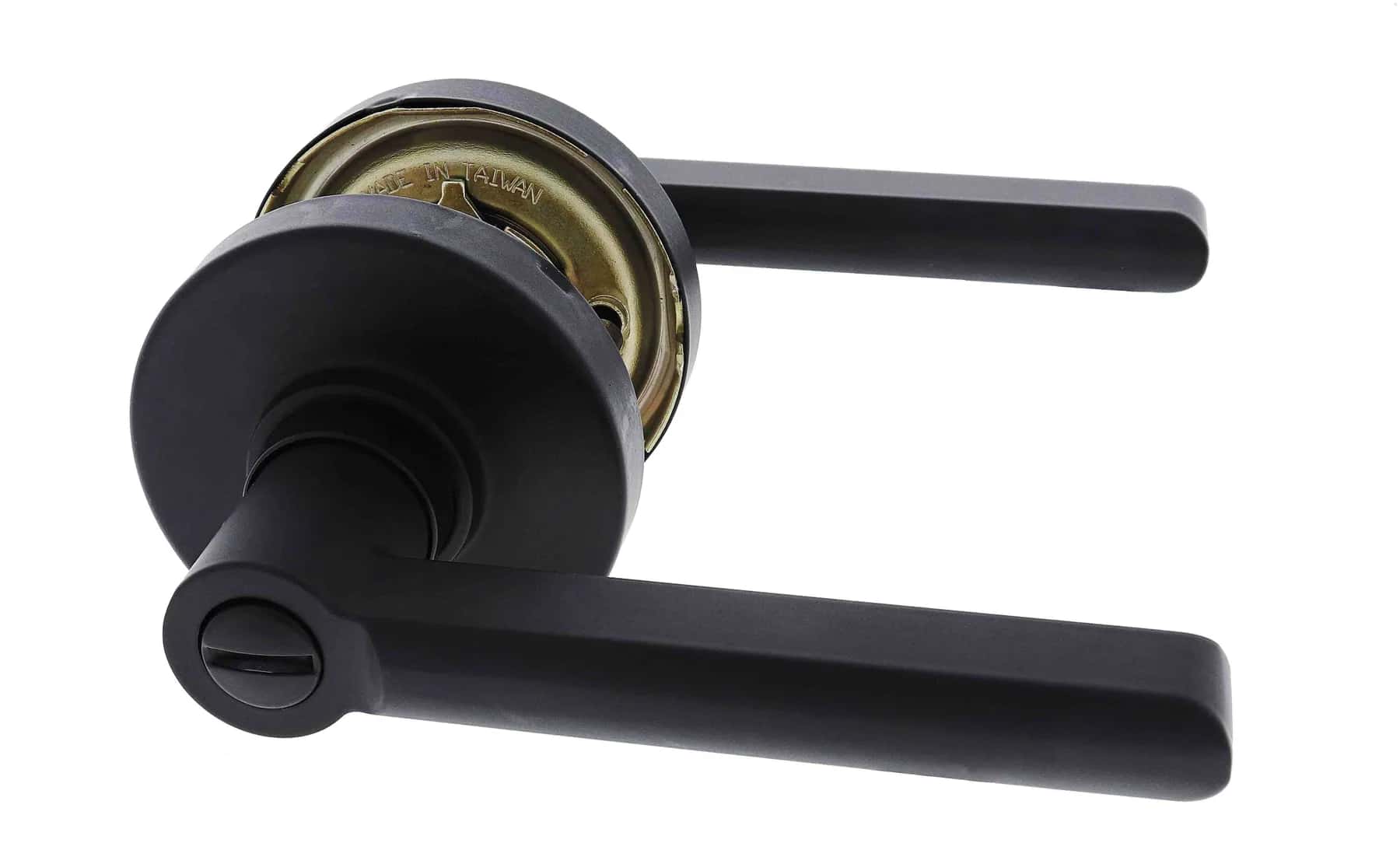 Matte black SL6230 privacy lever hardware