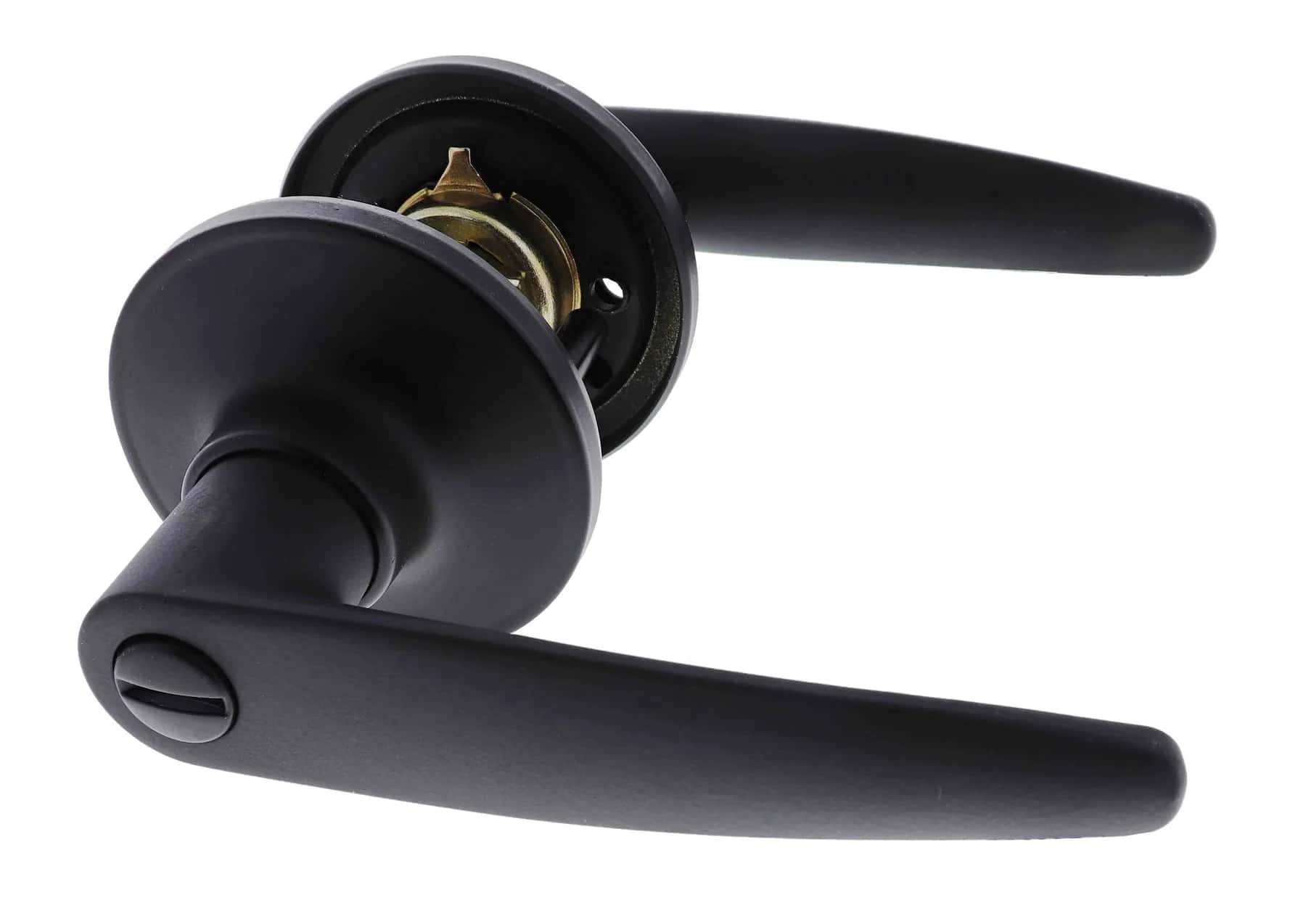 Matte black SL7000 privacy lever hardware