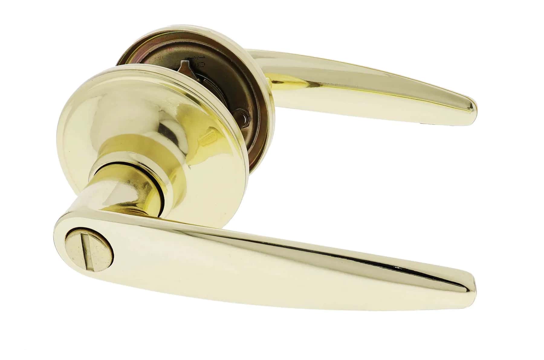 Polished brass SL7000 privacy lever hardware