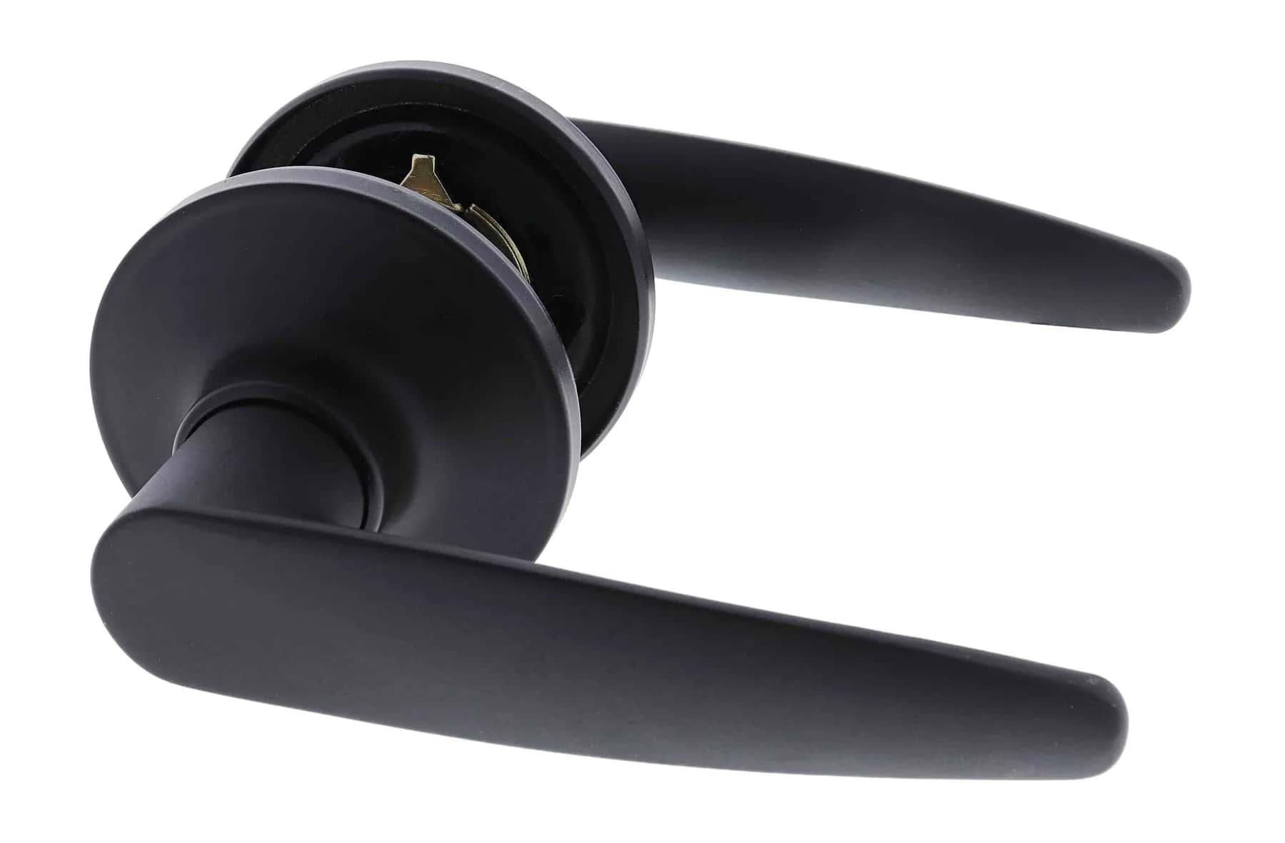 Matte black SL7000 passage lever hardware