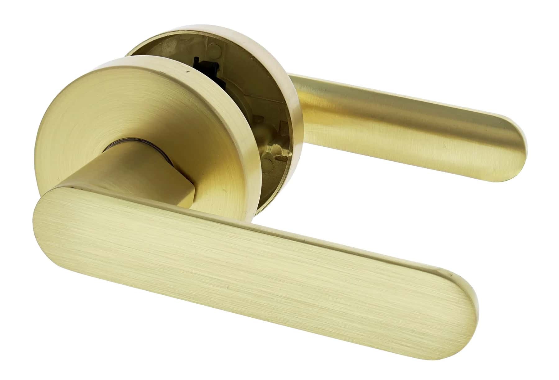 Polished brass spring passage lever hardware