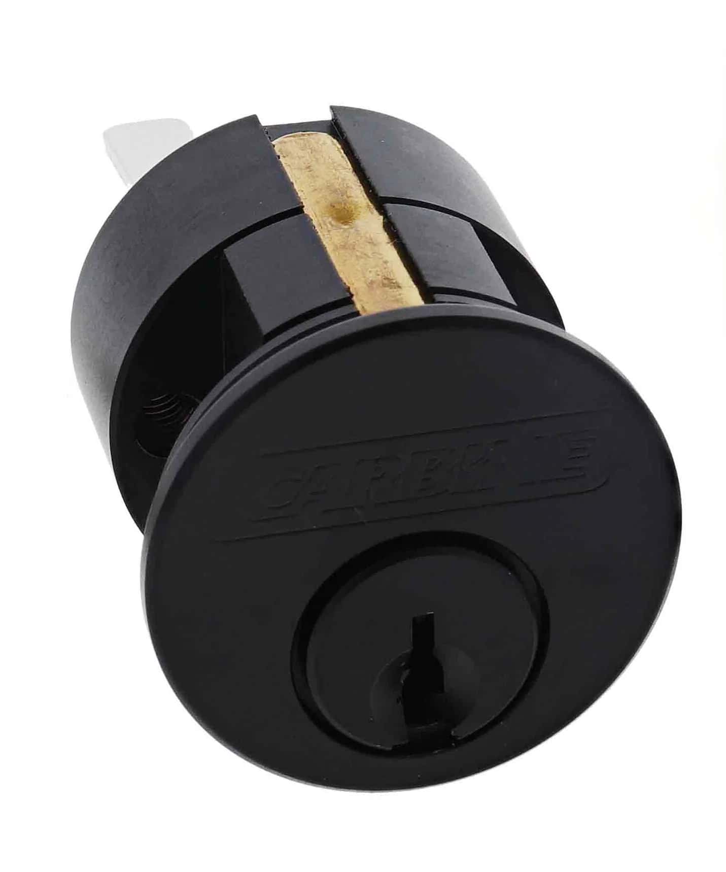 Black rim cylinder lock hardware