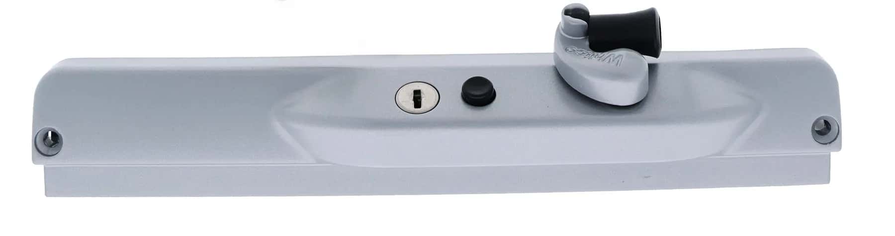Silver window chain lock hardware