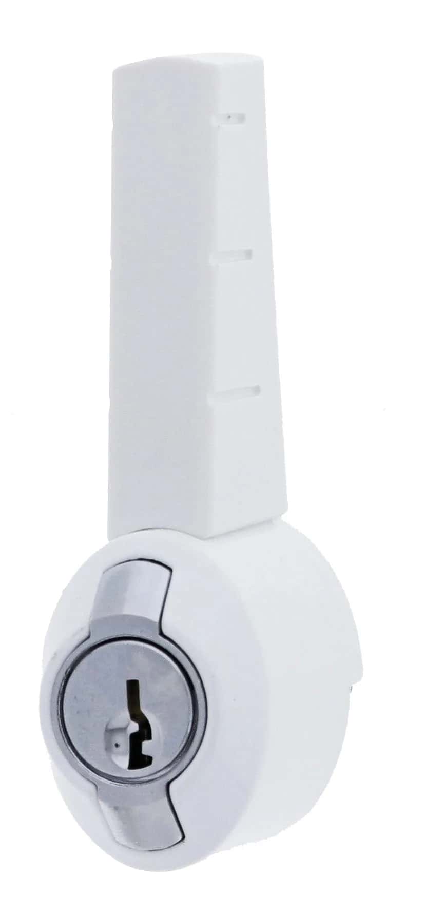 White standard window lock hardware