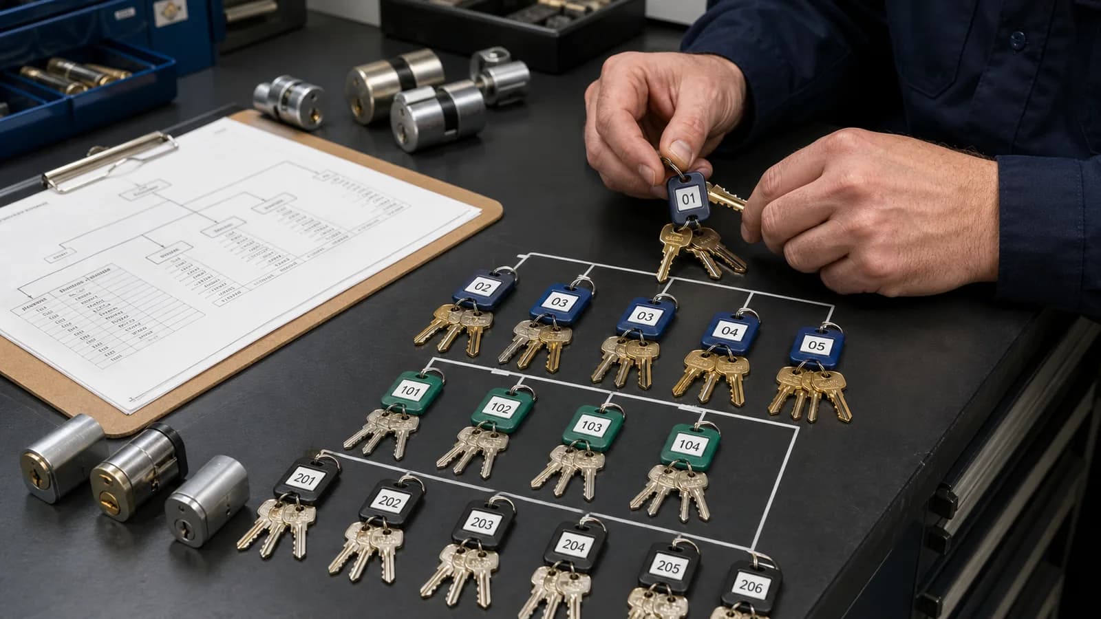 Organised commercial master key system